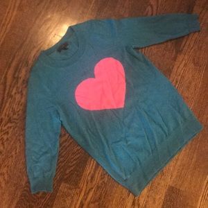 JCrew heart sweater